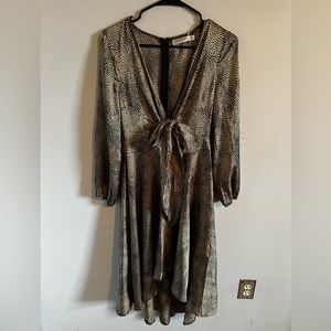 Esther & Co. Satin Tie Front Dress